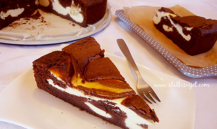 Cheesecake brownies torta